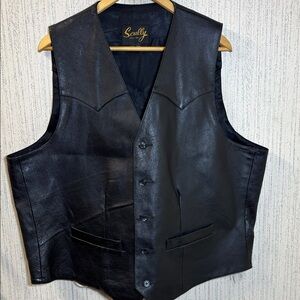Scully Leather Buttonfront Vest 48